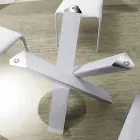 Runda designbordet d.120 glasplatta tillverkat i Italien Cristal Viadurini