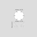 Rundabords modern stil MDF och Luigi stål Viadurini