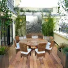 Runda bord i teak och fast Real Tabell Viadurini