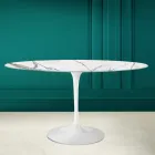 Tulip Table Eero Saarine H 73 Oval i keramik Invisible Select Made in Italy - Scarlet Viadurini