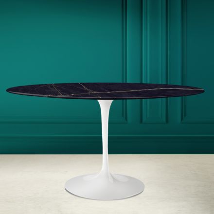 Tulpanbord Eero Saarine H 73 Oval i Keramik Noir Laurent Tillverkat i Italien - Scarlet Viadurini