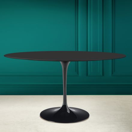 Tulpanbord Eero Saarine H 73 Oval i Noir Soft Ceramic Made in Italy - Scarlet Viadurini