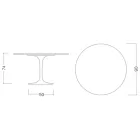 Tulpanbord Eero Saarinen H 73 i Calacatta Michelangelo Made in Italy - Scarlet Viadurini