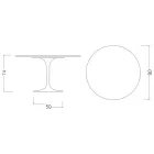 Tulpanbord Eero Saarinen H 73 i keramik Entzo tillverkad i Italien - Scarlet Viadurini