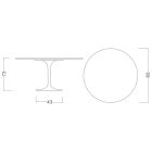 Tulpanbord Eero Saarinen H 73 i Invisible Select Ceramic Made in Italy - Scarlet Viadurini