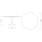 Tulpanbord Eero Saarinen H 73 i keramik Pietra Grey Made in Italy - Scarlet Viadurini