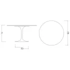 Tulpanbord Eero Saarinen H 73 i Keramik Rem Tillverkad i Italien - Scarlet Viadurini