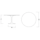 Tulpanbord Eero Saarinen H 73 i Keramik Rem Tillverkad i Italien - Scarlet Viadurini