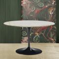 Eero Saarinen H 74 Tulpanbord i guld Calacatta marmor Tillverkad i Italien - Scarlet