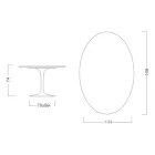 Tulpanbord Eero Saarinen H 73 Oval i absolut vit keramik Tillverkad i Italien - Scarlet Viadurini