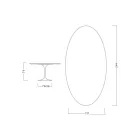 Tulpanbord Eero Saarinen H 73 Oval i keramik Entzo Made in Italy - Scarlet Viadurini