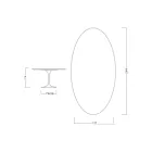 Tulpanbord Eero Saarinen H 73 Oval i keramik Morpheus Made in Italy - Scarlet Viadurini