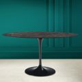 Tulip Eero Saarinen H 73 Ovalt bord i Noir Desire Keramik Tillverkat i Italien - Scarlet