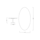 Tulpanbord Eero Saarinen H 73 Oval i keramik Noir Laurent Made in Italy - Scarlet Viadurini