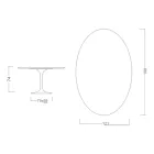 Tulpanbord Eero Saarinen H 73 Oval i keramik Noir Laurent Made in Italy - Scarlet Viadurini