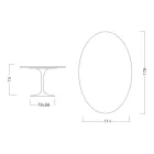 Tulpanbord Eero Saarinen H 73 Oval i keramik Rem Tillverkad i Italien - Scarlet Viadurini