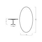 Eero Saarinen Tulip Table H 73 Oval i svartbetsad ek Tillverkad i Italien - Scarlet Viadurini