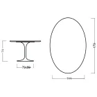 Eero Saarinen Tulip Table H 73 Oval i svartbetsad ek Tillverkad i Italien - Scarlet Viadurini