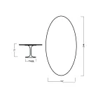 Eero Saarinen Tulip Table H 73 Oval i Ljus valnötsbetsad ek Tillverkad i Italien - Scarlet Viadurini