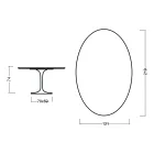 Eero Saarinen Tulip Table H 73 Oval i rosenträbetsad ek tillverkad i Italien - Scarlet Viadurini