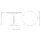 Tulpanbord Eero Saarinen H 73 Rund keramik Sirius Tillverkad i Italien - Scarlet Viadurini