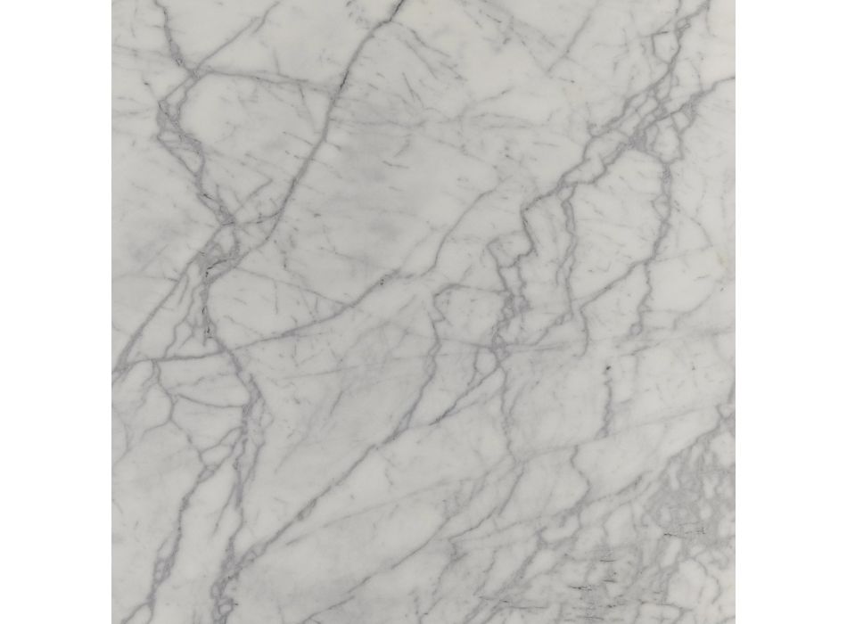 Tulpanbord Eero Saarinen H 73 Runt i Statuarietto Carrara-marmor Viadurini