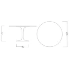 Tulip Bord Eero Saarinen H 73 Rund i Absolut Svart Tillverkad i Italien - Scarlet Viadurini