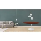 Eero Saarinen Tulip Table H 73 Round i rosenträbetsad ek tillverkad i Italien - Scarlet Viadurini