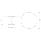 Eero Saarinen Tulip Bord H 74 med vit skiva i flytande laminat Tillverkad i Italien - Scarlet Viadurini