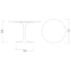 Eero Saarinen Tulip Bord H 74 med vit skiva i flytande laminat Tillverkad i Italien - Scarlet Viadurini