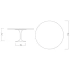 Eero Saarinen Tulip bord H 74 med vit skiva i flytande laminat MDF - Scarlet Viadurini