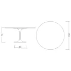 Eero Saarinen Tulip Bord H 74 med MDF-skiva i svart flytande laminat - Scarlet Viadurini