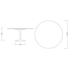 Eero Saarinen Tulip Bord H 74 med MDF-skiva i svart flytande laminat - Scarlet Viadurini