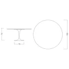 Eero Saarinen Tulip Bord H 74 med MDF-skiva i svart flytande laminat - Scarlet Viadurini