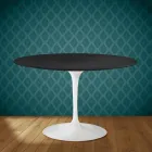 Eero Saarinen Tulpanbord H 74 i Domoos Keramik Tillverkad i Italien - Scharlakansröd Viadurini