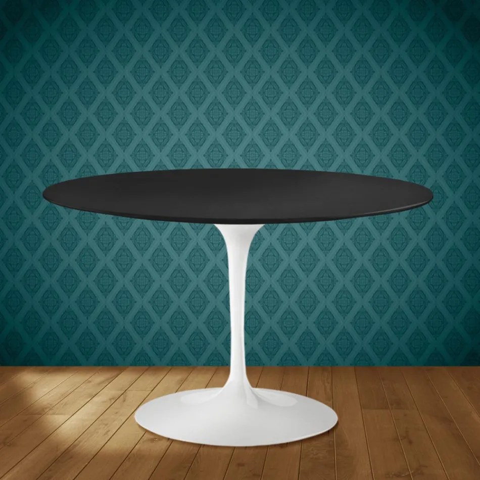 Eero Saarinen Tulpanbord H 74 i Domoos Keramik Tillverkad i Italien - Scharlakansröd Viadurini