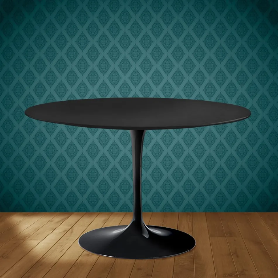 Eero Saarinen Tulpanbord H 74 i Domoos Keramik Tillverkad i Italien - Scharlakansröd Viadurini