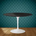 Eero Saarinen Tulpanbord H 74 i Somnia Keramik Tillverkad i Italien - Scharlakansröd Viadurini