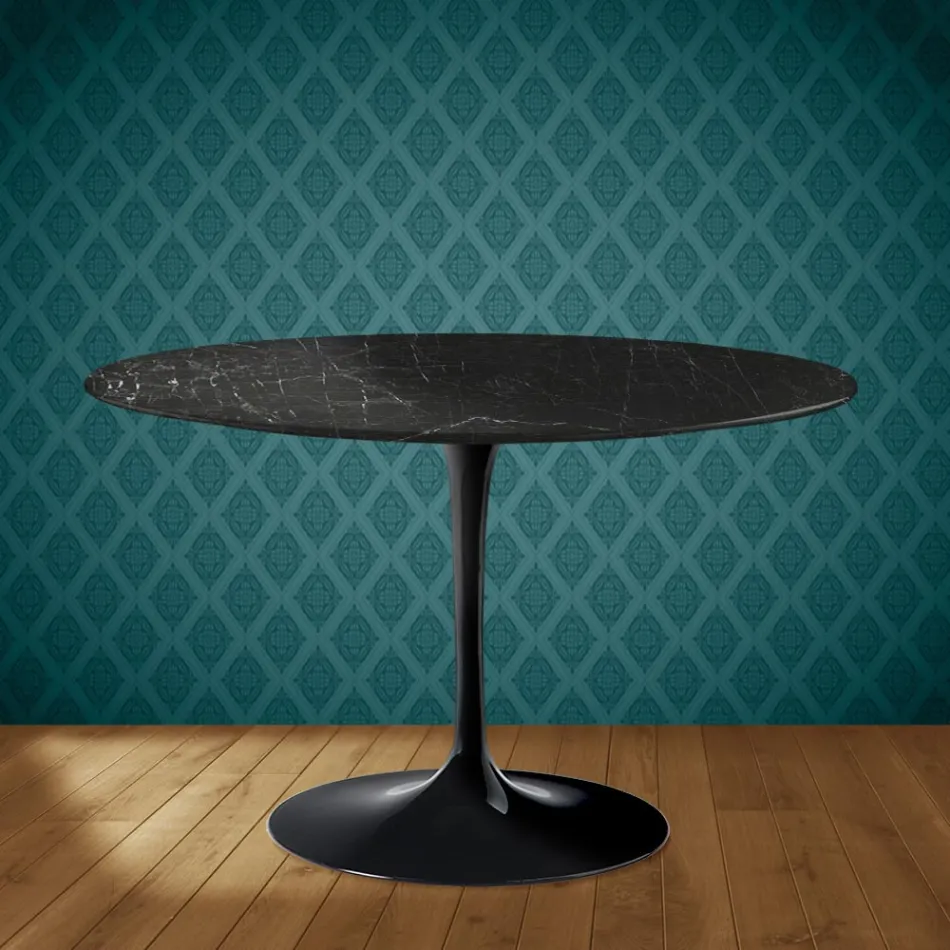 Eero Saarinen Tulpanbord H 74 i Somnia Keramik Tillverkad i Italien - Scharlakansröd Viadurini