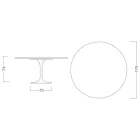 Tulpanbord Eero Saarinen H 74 i Arabescato Marmor Tillverkad i Italien - Scarlet Viadurini