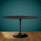 Eero Saarinen Tulpanbord H 74 Ovalt i Domoos Keramik Tillverkat i Italien - Scharlakansröd Viadurini