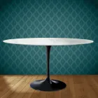 Eero Saarinen Tulpanbord H 74 Ovalt i Salina Keramik Tillverkat i Italien - Scharlakansröd Viadurini