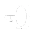Eero Saarinen Tulip Table H 74 Oval i mörk Emperador-marmor Tillverkad i Italien - Scarlet Viadurini