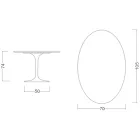 Eero Saarinen Tulip Table H 74 Oval i mörk Emperador-marmor Tillverkad i Italien - Scarlet Viadurini