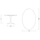 Eero Saarinen Tulip Table H 74 Oval i mörk Emperador-marmor Tillverkad i Italien - Scarlet Viadurini