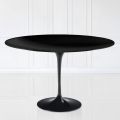 Tulip Eero Saarinen H 73 Ovalt bord i svart flytande laminat Tillverkat i Italien - Scarlet
