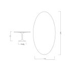 Tulpanbord Eero Sarinen H 73 Oval i svart flytande laminat Tillverkad i Italien - Scarlet Viadurini