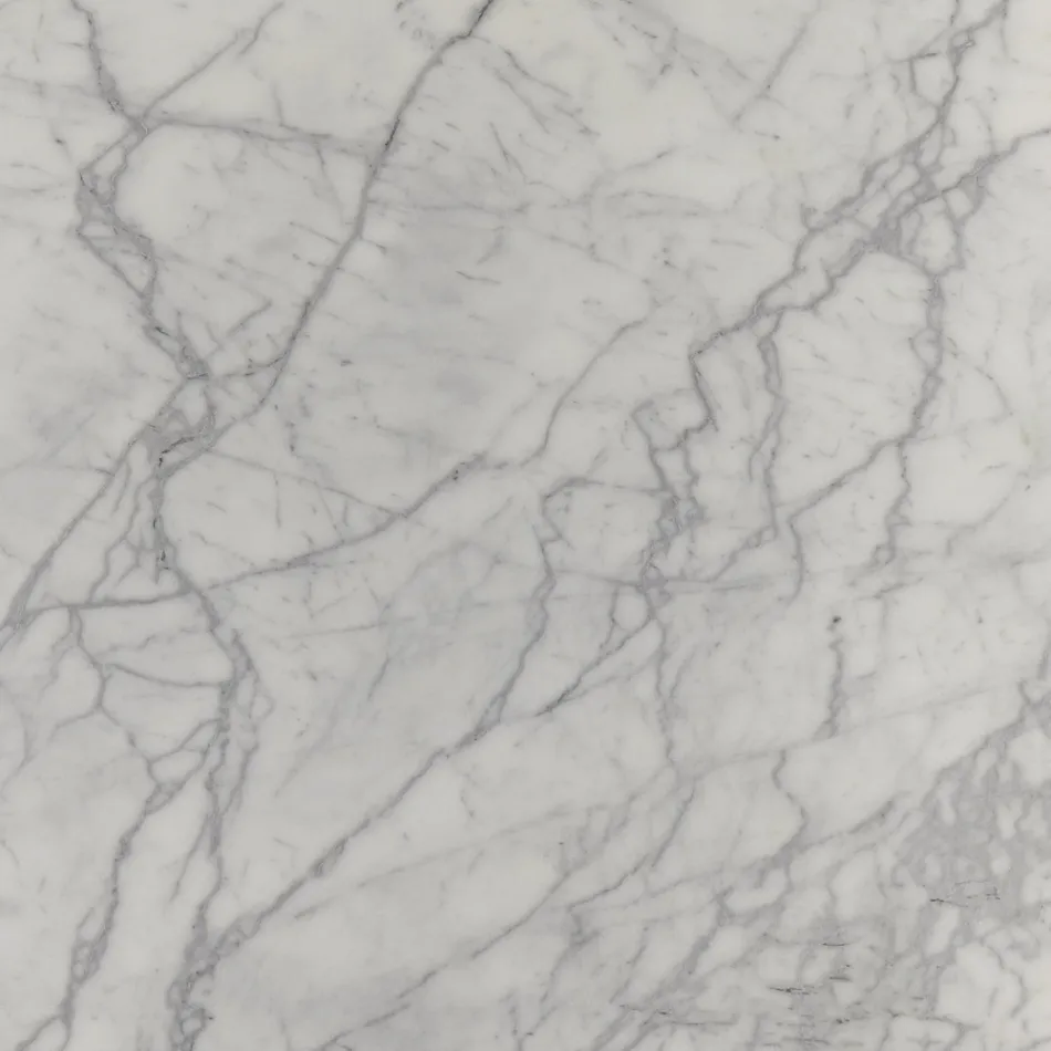 Tulpanbord Saarinen H 73 Oval i Carrara Marmor Statuarietto Tillverkad i Italien - Scarlet Viadurini