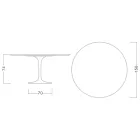 Tulpanbord Saarinen H 73 runt i statykeramik Full Vein Made in Italy - Scarlet Viadurini