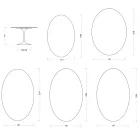 Saarinen Tulip-bord H 74 cm i blank vit Florim-keramik - Scharlakansröd Viadurini